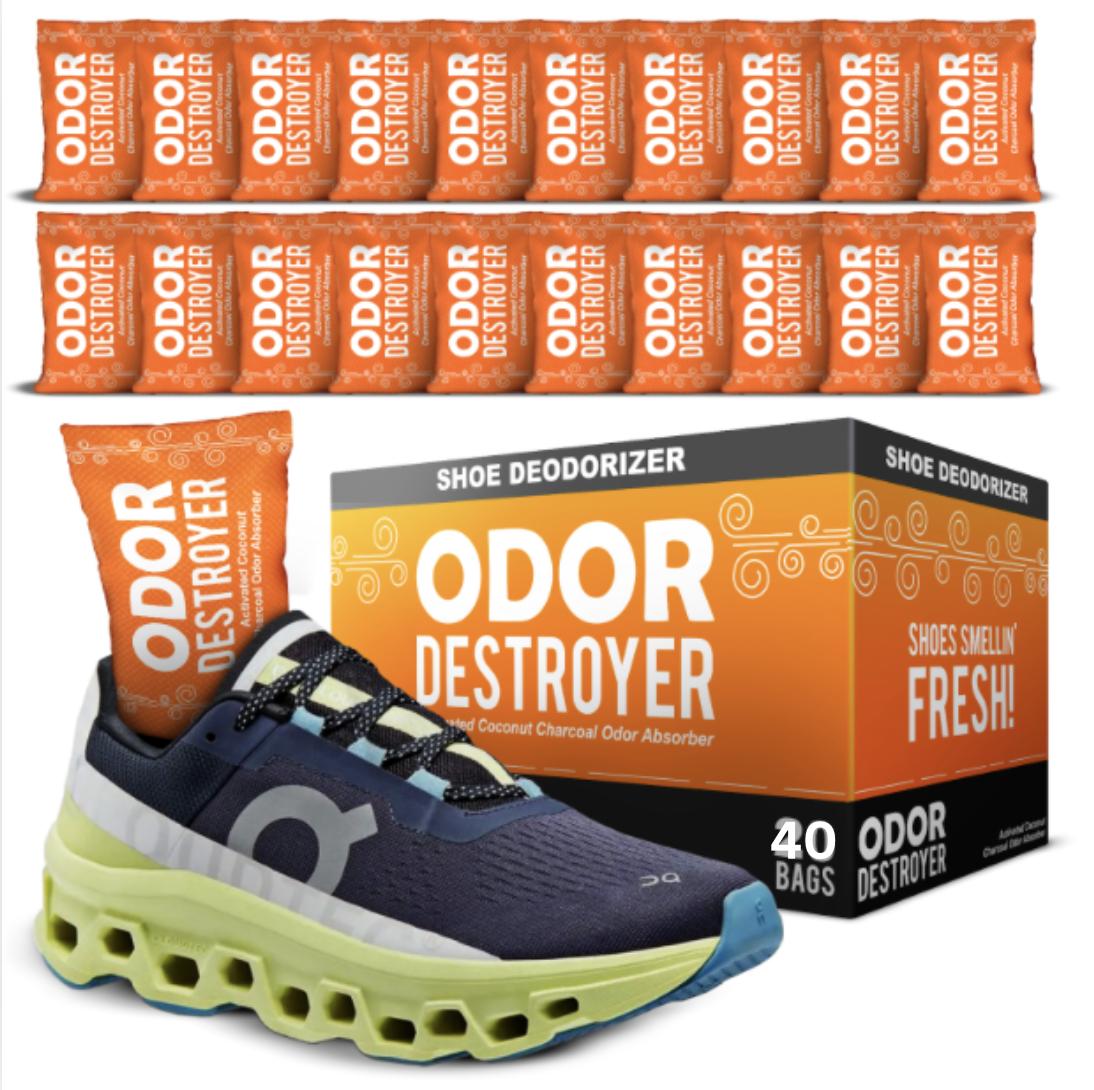 Sunlight Charcoal Odor Destroyer, Activated Coconut Charcoal Odor Absorber, Great for Eliminating Shoe Odors as Well as Lockers, Gym Bags, Bathrooms, Kitchens, Trash Cans, Litter Boxes, Closets & More, For a Fragrance-Free Clean Smell