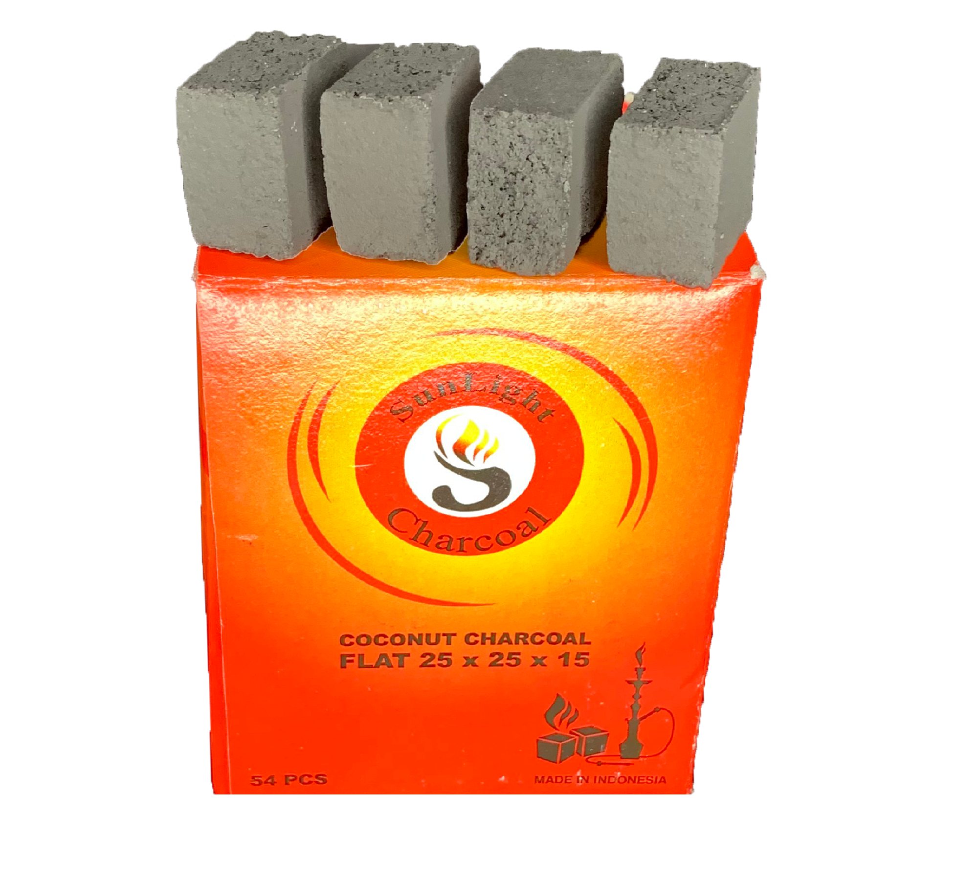 Sunlight Coconut Hookah Charcoal Flats - 54 Pcs