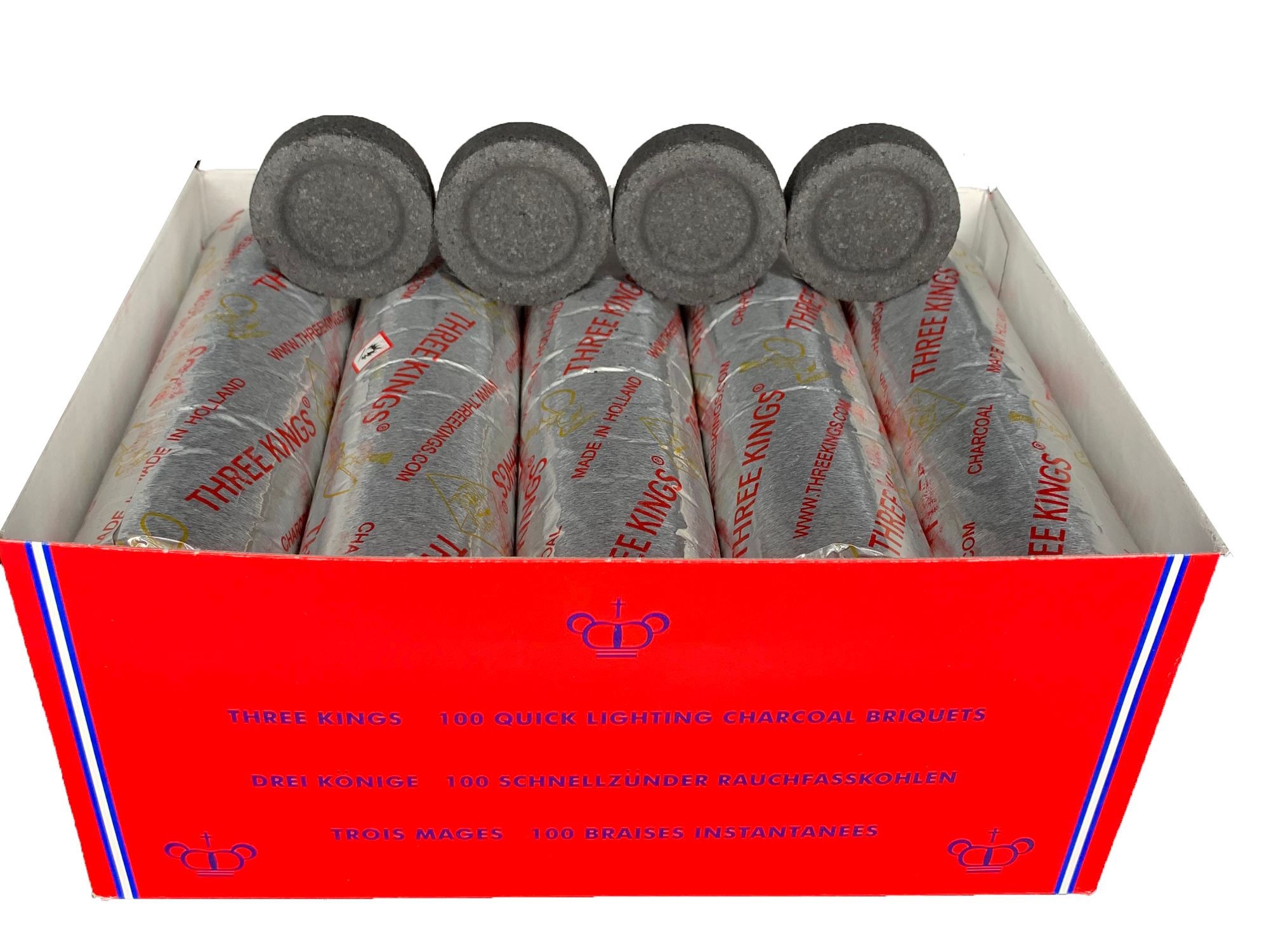 Three King Quick-Light Charcoal 40mm