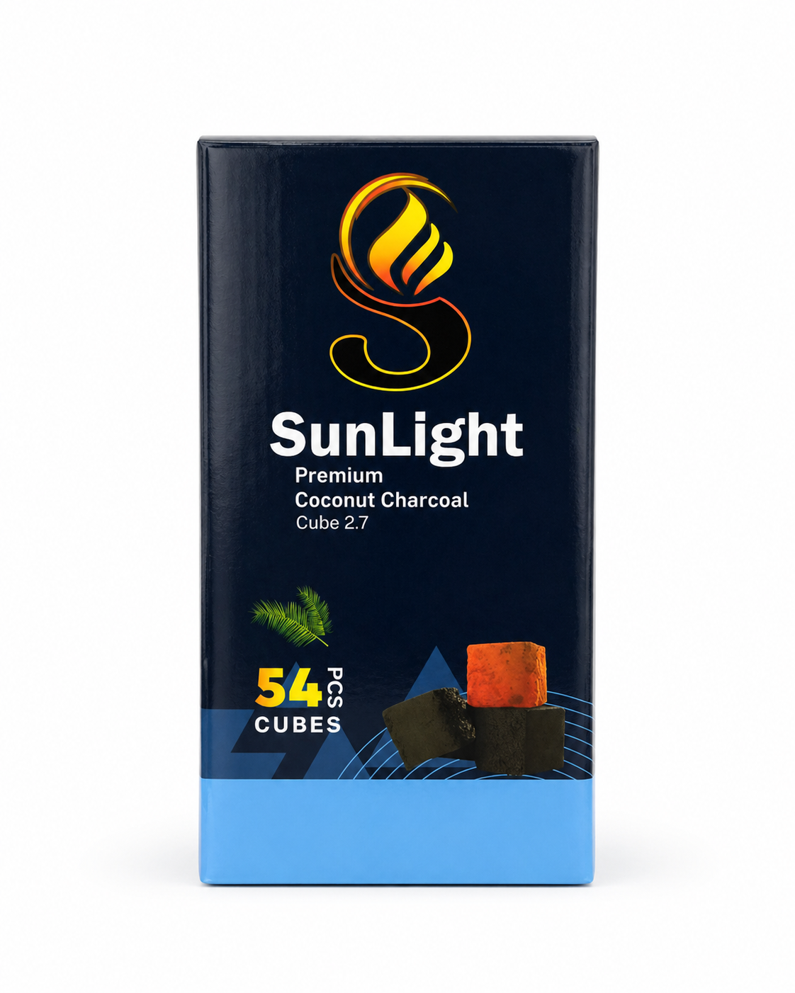 Sunlight Coconut Hookah Charcoal Flats - 54 Pcs