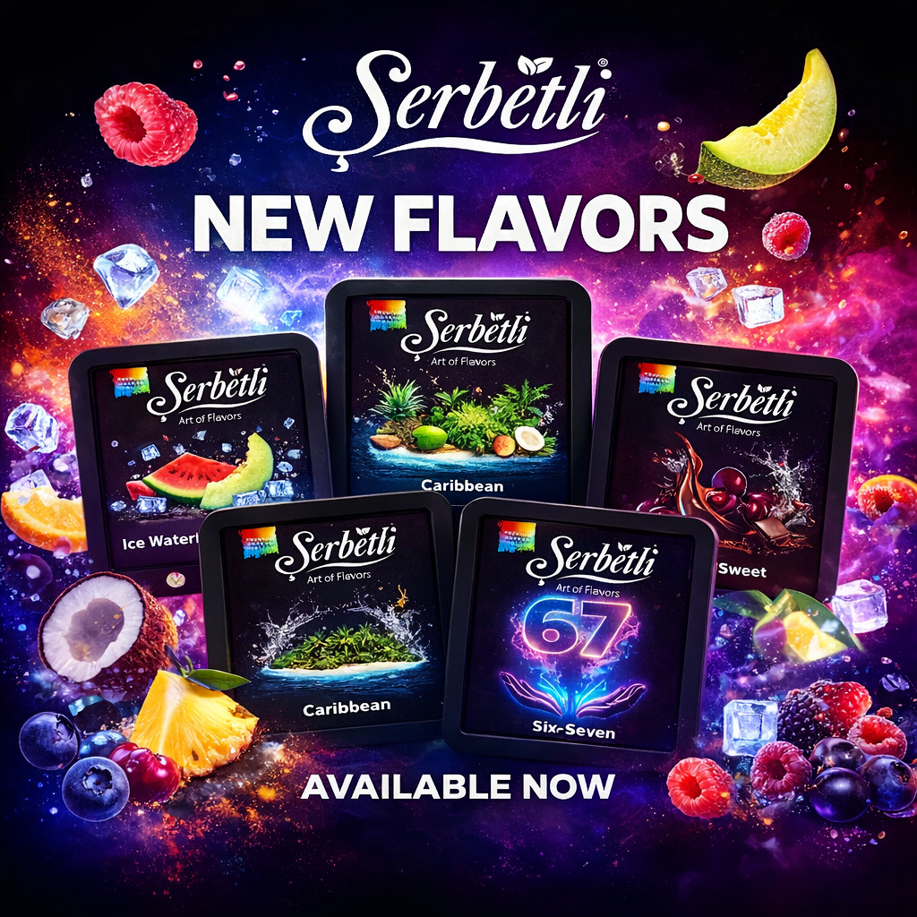 Starter Hookah Bundle Kit with Serbetli Flavor – Complete Hookah Set (Hose, Bowl & Tongs)