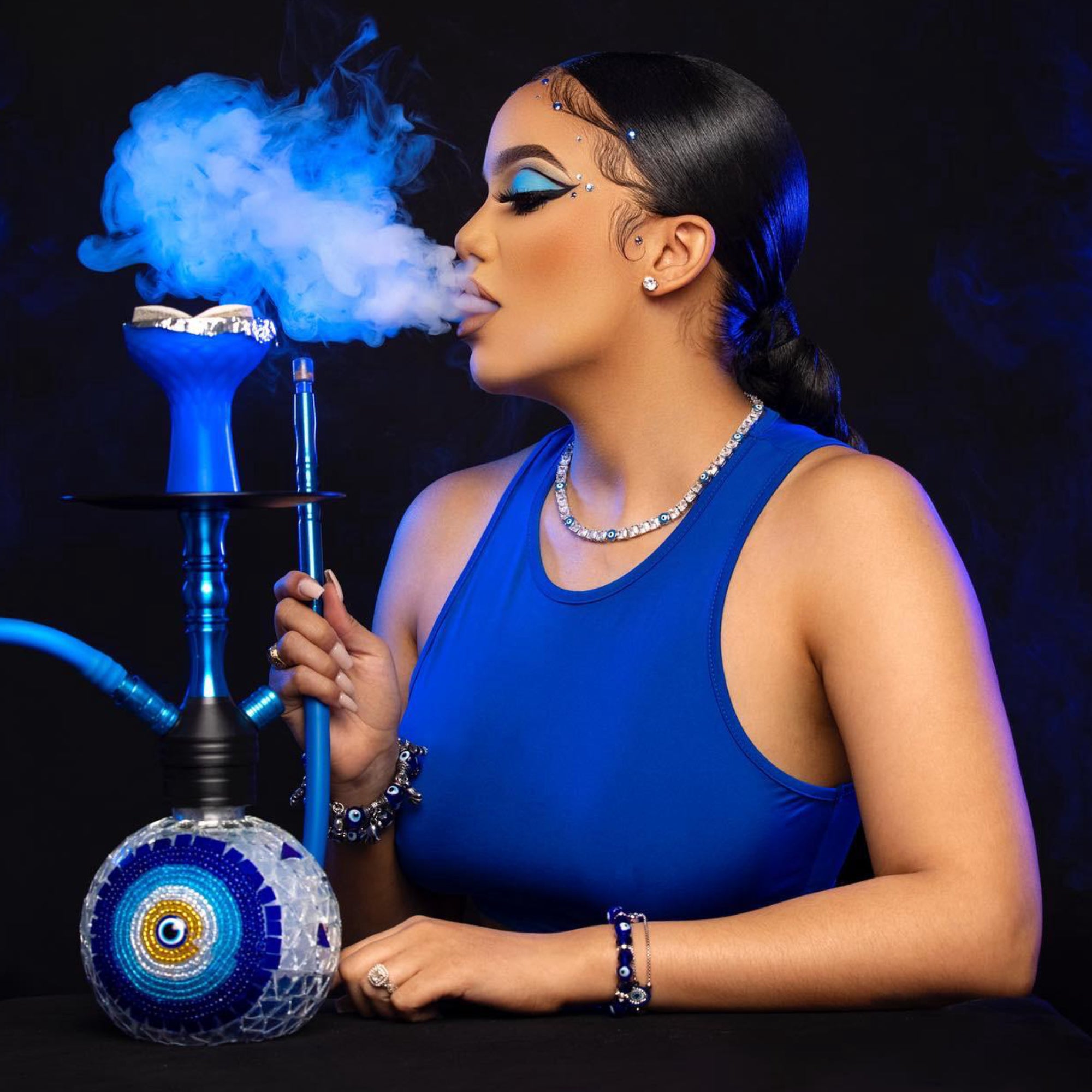 Evil Eye Crystal Hookah