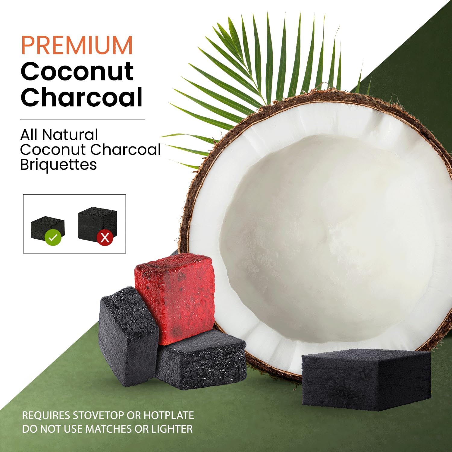 Sunlight Coconut Hookah Charcoal Cubes - 120 Pcs