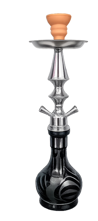Omnis J14 Hookah – 2 Hose Premium Hookah Set with Glass Base & Clay Bowl