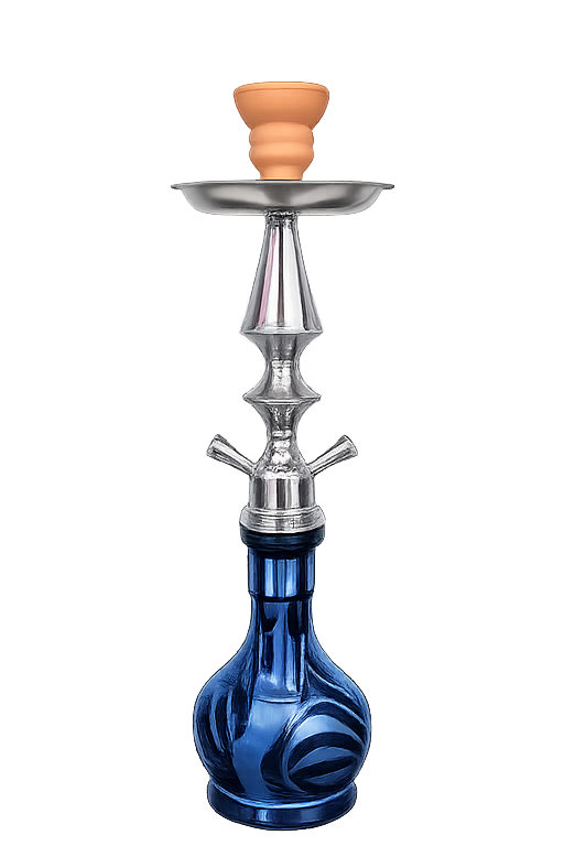 Omnis J14 Hookah – 2 Hose Premium Hookah Set with Glass Base & Clay Bowl