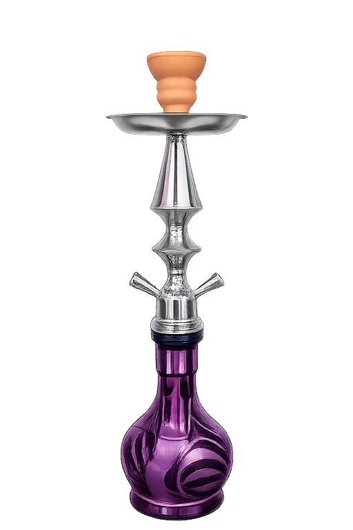Omnis J14 Hookah – 2 Hose Premium Hookah Set with Glass Base & Clay Bowl