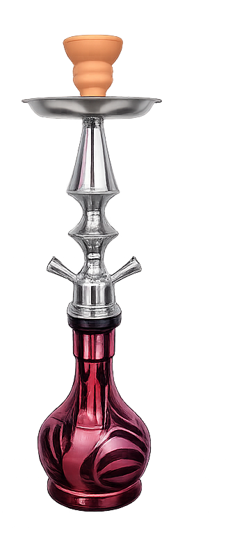 Omnis J14 Hookah – 2 Hose Premium Hookah Set with Glass Base & Clay Bowl