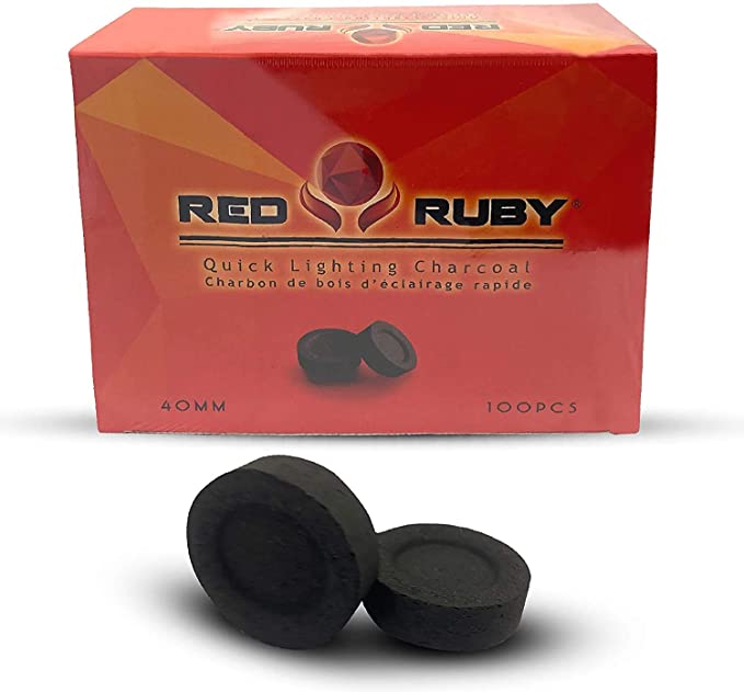 Red Ruby Quick Light Charcoal 40MM — USHookahSupply