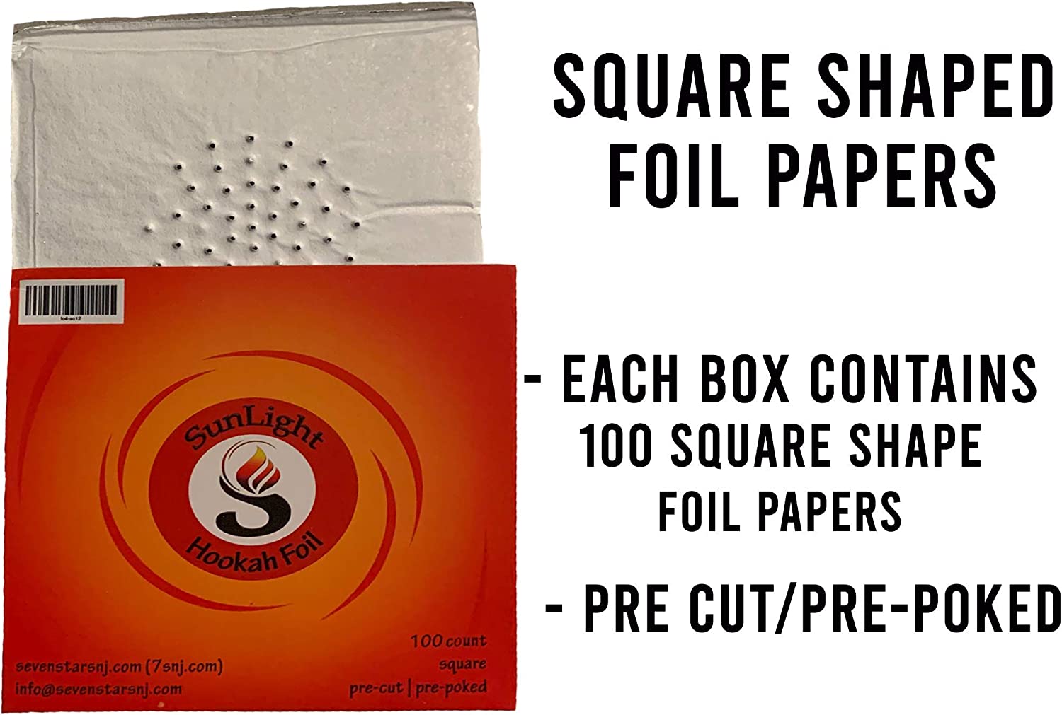 Sunlight Square Hookah Foil - 100 pcs